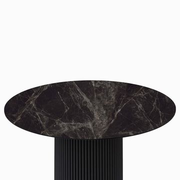 Обеденный стол Elan диаметр 100 круглый. стальная ножка и керамическая столешница