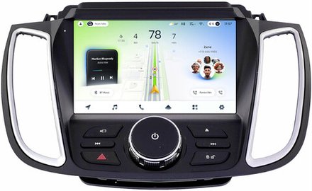 Магнитола для Ford Kuga 2 2017-2019 (SYNC 3, рамка с кнопками тип 1) - Teyes CC4L монитор 9" IPS на Android 14, Snapdragon 662, CarPlay, 4G SIM-слот