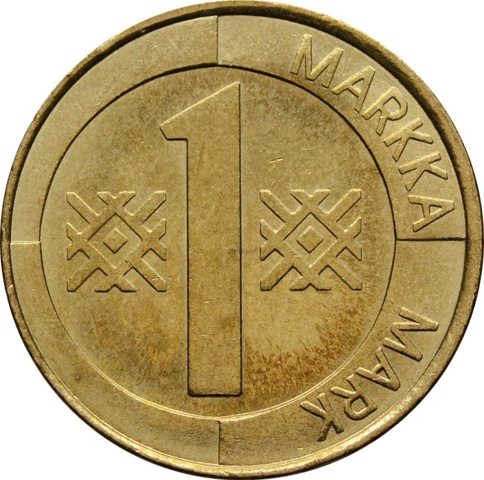 1 марка 1993-2001 Финляндия