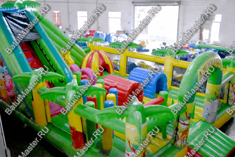 Коммерческий надувной батут "Джунгли малый"