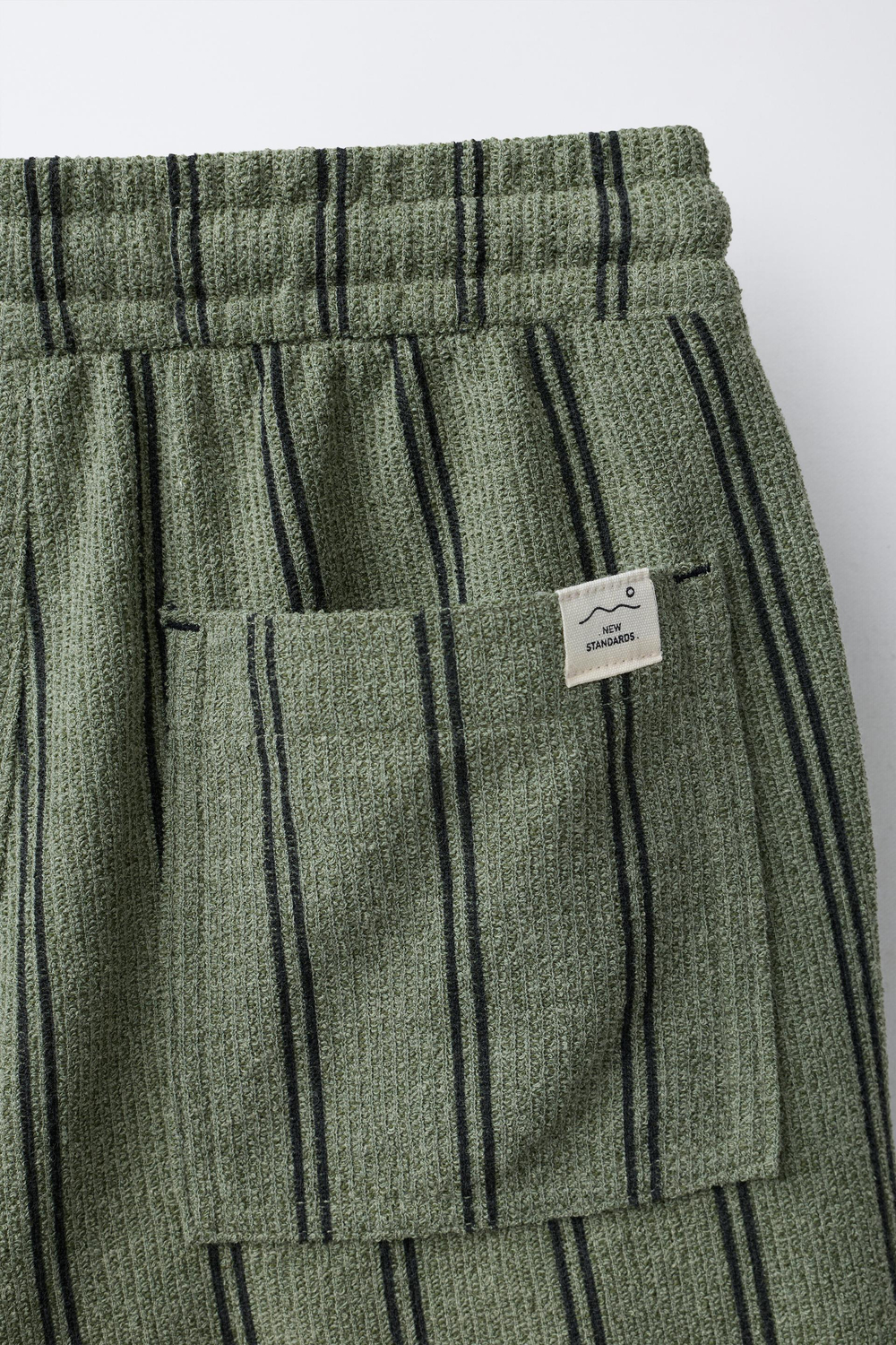 ZARA ШОРТЫ-БЕРМУДЫ В СТИЛЕ РУСТИК, ПОЛОСКИ