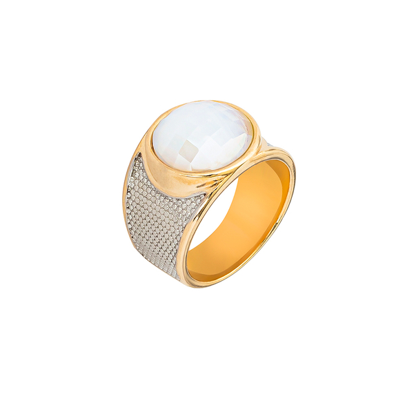 Кольцо Possebon Pearl Opaline 18 мм K3185.25/18.0 BW/G
