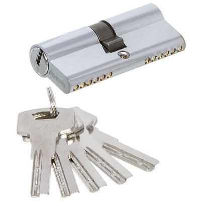 Личинка замка двери Avers, ZM-70-CR, 21649, 70 мм, хром