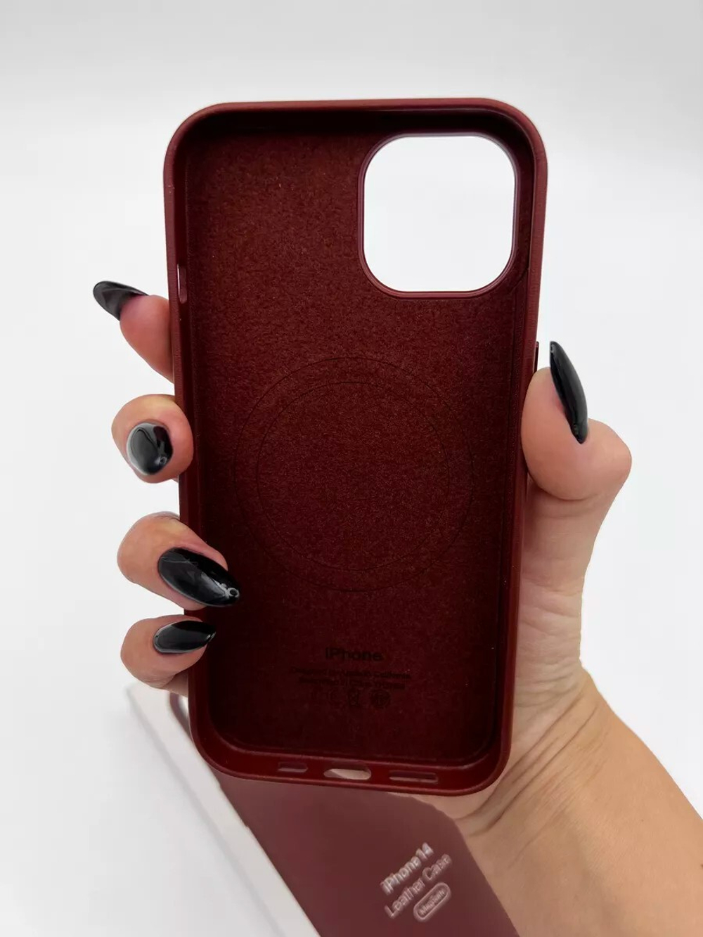 Кожаный чехол Leather Case iPhone 14 | Umber Темно-Коричневый