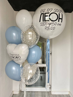 Воздушные шары на выписку мальчика №3465