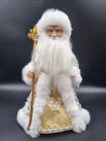 Дед Мороз 40см музыкальный в золотой шубе ST200A
