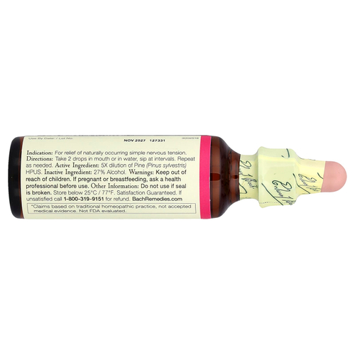 Bach, Original Flower Remedies, сосна, 20 мл (0,7 жидк. унции)