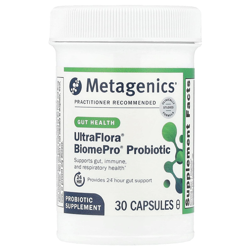 Metagenics, UltraFlora® BiomePro®, пробиотики, 105 млрд КОЕ, 30 капсул