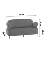 Диван Кэнди ткань букле светло-серый