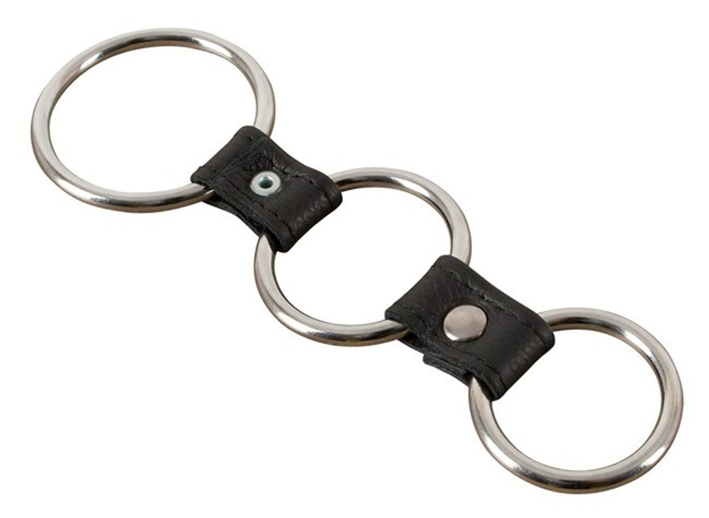 Металлические кольца на фаллос Metal Cock Ring Set of 3 by Bad Kitty (Цвет: черный)