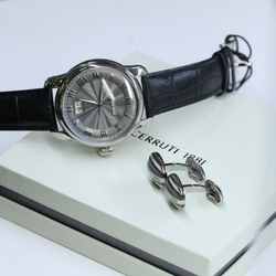 Подарочный комплект CERRUTI 1881: мужские часы и запонки