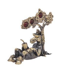 Народные промыслы AM-4246 Фигурка «Лошадь Жизнь Кайф» (латунь, янтарь)