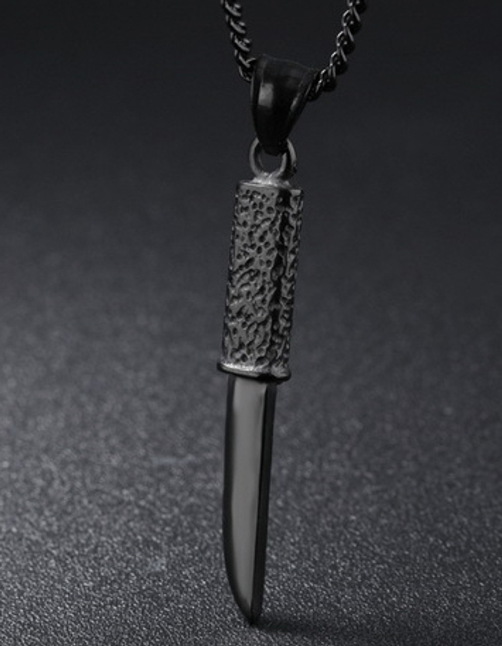 Мужской кулон "Чёрный нож" Steelman 94204 с цепочкой