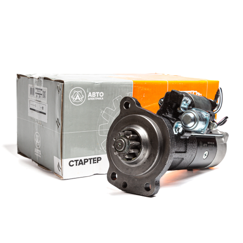 Стартер редукторный, МАЗ, УРАЛ, дв. ЯМЗ, 24 В, 5.0/8.5 кВт, 10 зуб., модуль 3.75 (ан. 8922.3708, AZF4581, СТ142Т-10)
