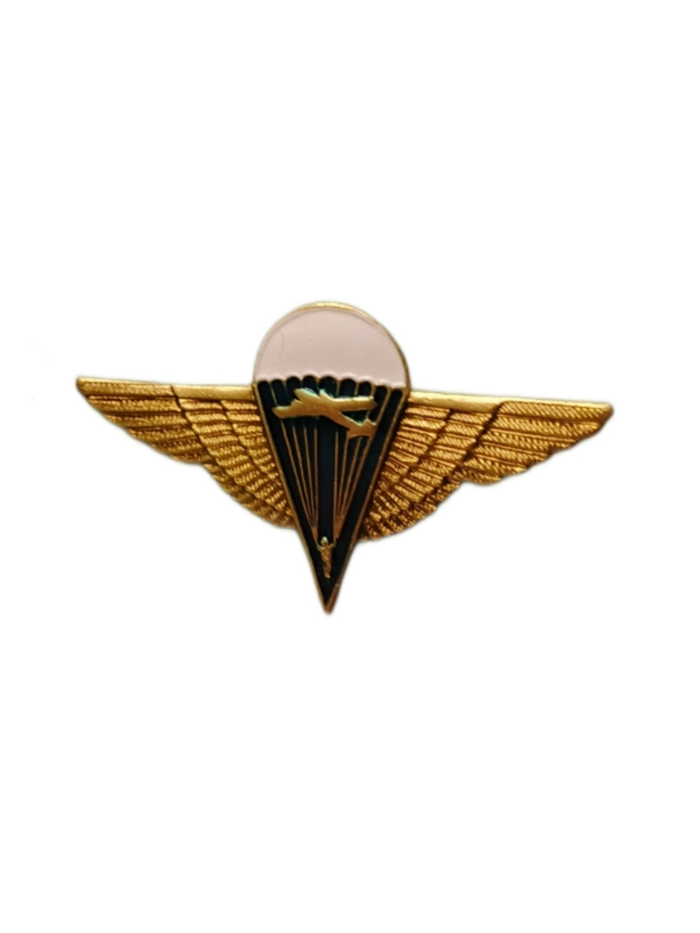 Значок металлический Парашют с прямыми крыльями