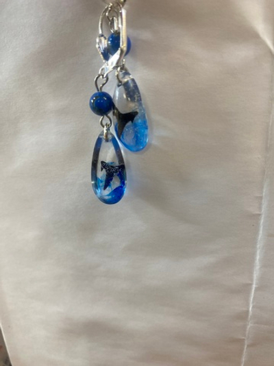 Серьги "Капля моря"