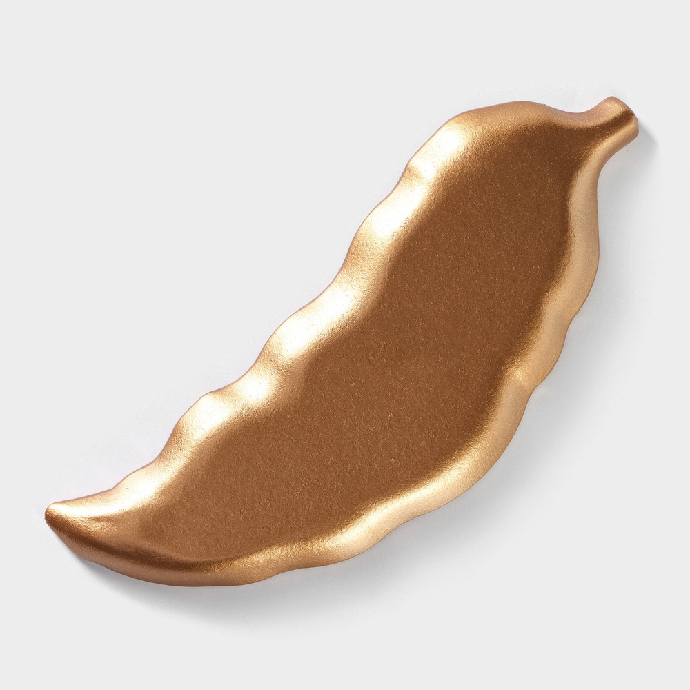 Блюдо для фруктов Золотой лист, 27×10 см, цвет золотой