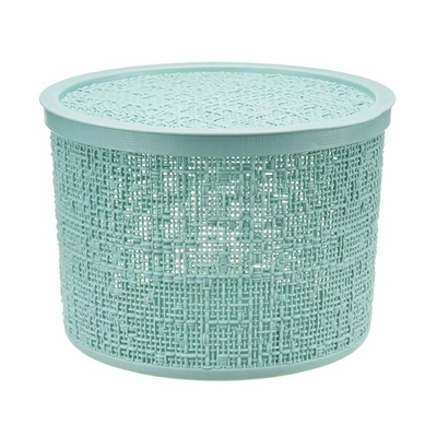 Коробка БЯЗЬ 4,5л с крышкой круглая D=22см М 2329