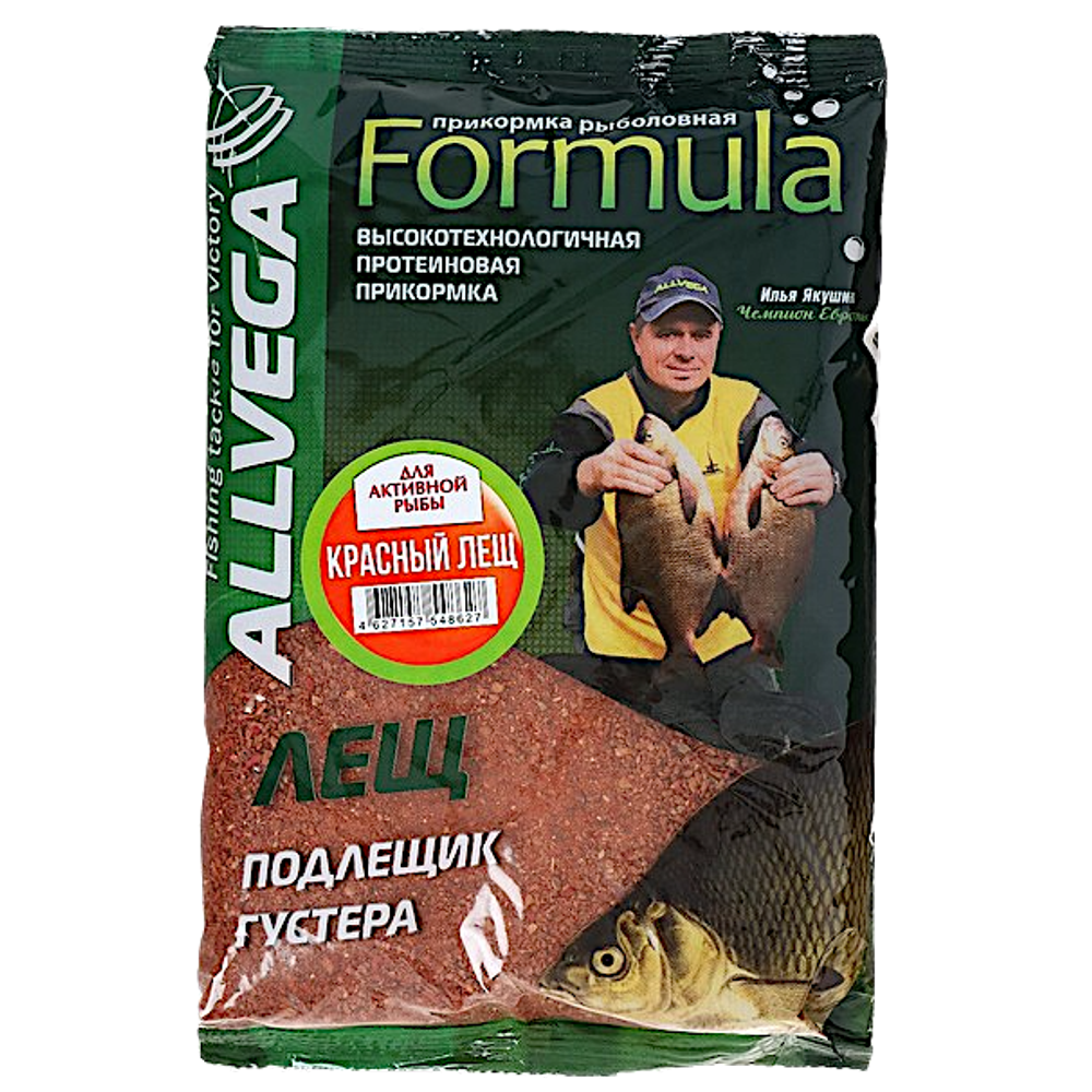 Прикормка рыб. Allvega Formula 0.9кг Red Bream (красный лещ) для активной рыбалки
