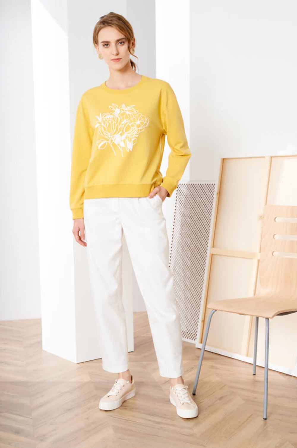 22387 Джемпер женский (желто-горчичный)