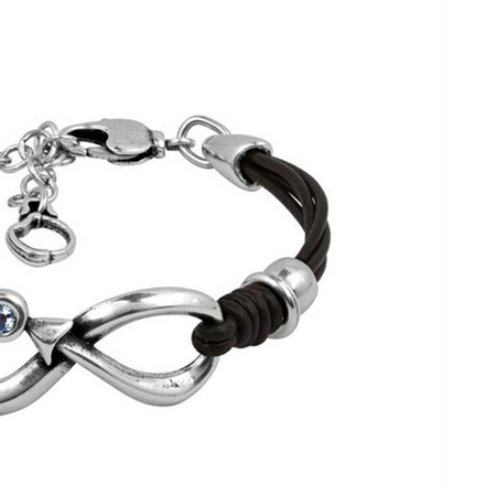 Браслет Ciclon из кожи и металла с серебряным покрытием Eterno Blue C213102-07-0