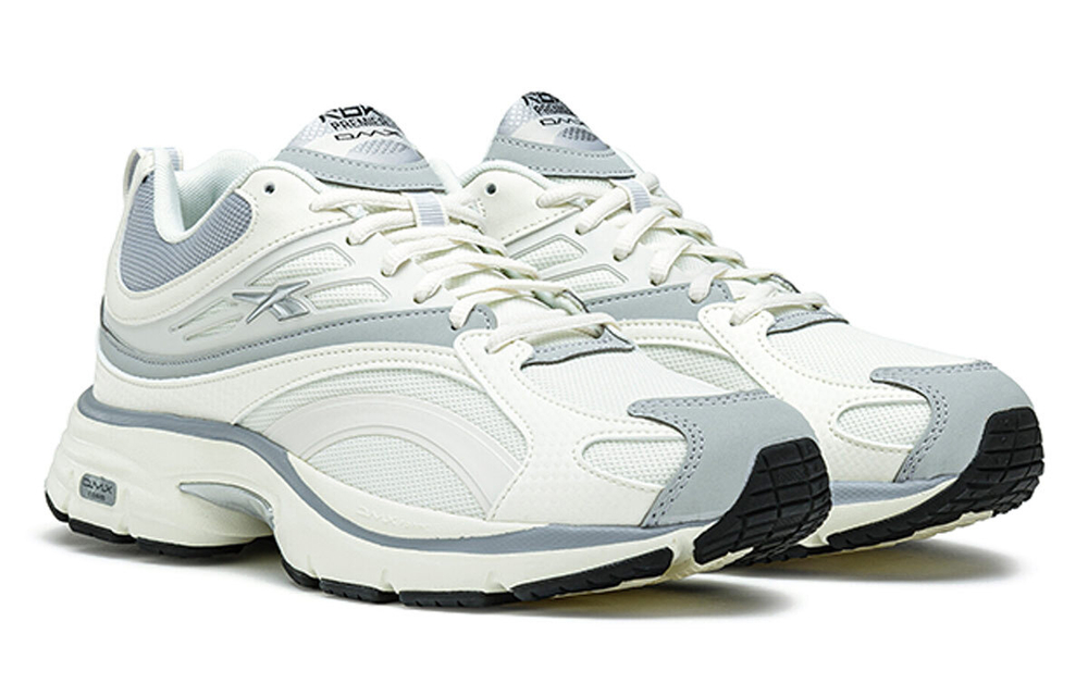 Reebok Premier 1000 stitching trainers in grey and white