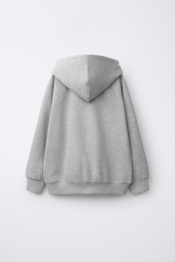 ZARA ХУДИ С МОЛНИЕЙ, СЕРЫЙ МЕЛАНЖ