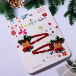 Зажимы для волос детские 2шт «Новогодняя сказка - Колокольчики», цвет красный, 5см