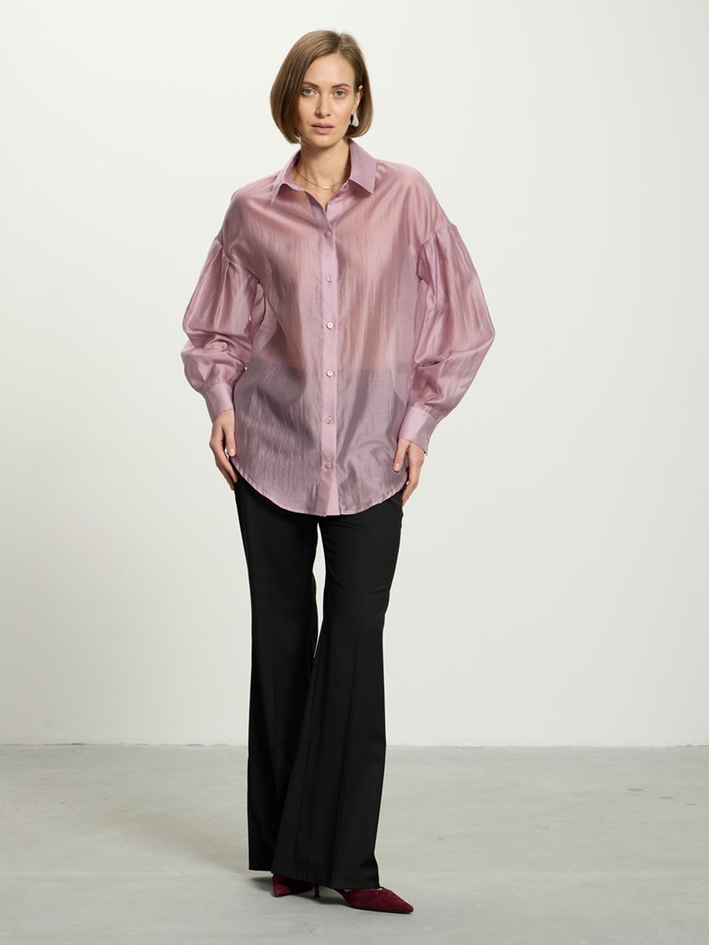 Рубашка Барокко сиреневый шифон