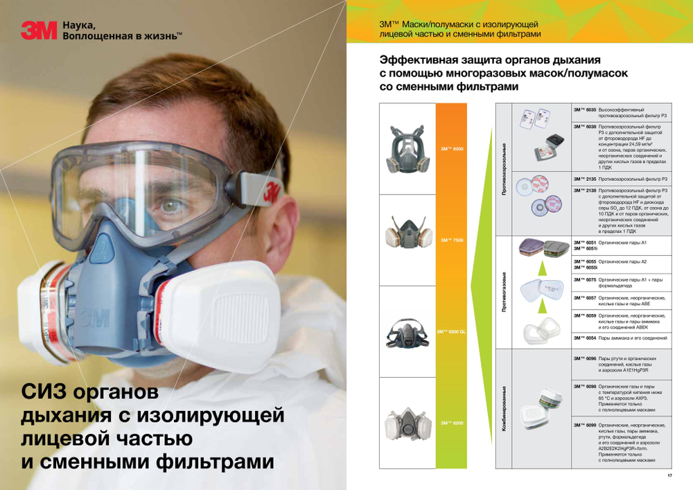 Полумаска 3М 6200
