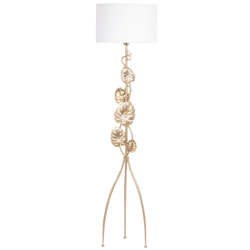 Светильник напольный торшер Monstera Deliciosa (Монстера) с абажуром Винтаж-2 Белый