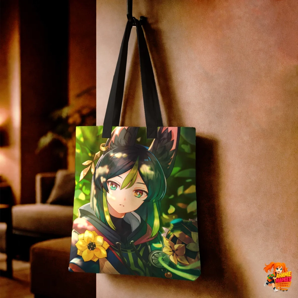 Сумка шоппер с принтом Genshin Impact