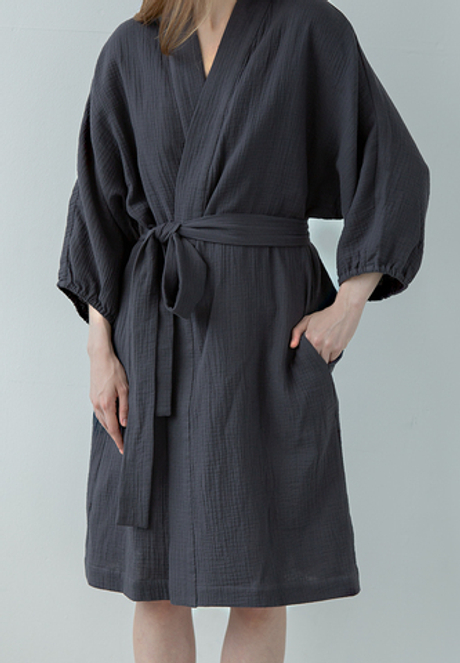 Халат Luxberry Муслин и комфорт графитовый