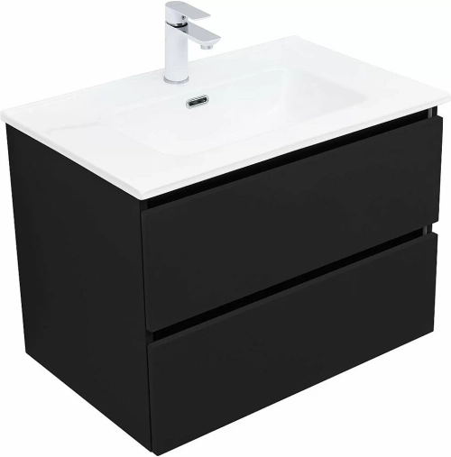 Тумба с раковиной Aquanet Вега 2.0 337954/284027 70 черный