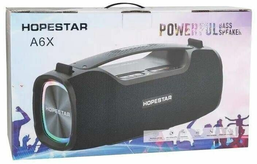 Колонка портативная HopeStar A6X черная / Портативная Bluetooth колонка Hopestar А6Х