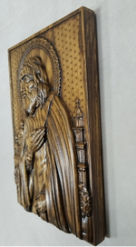 Преподобный Серафим Саровский. Икона деревянная.