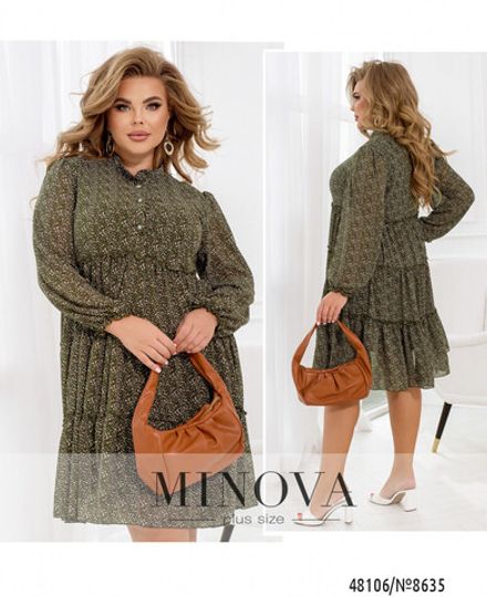 Платье 8635-хаки Minova Фото 1