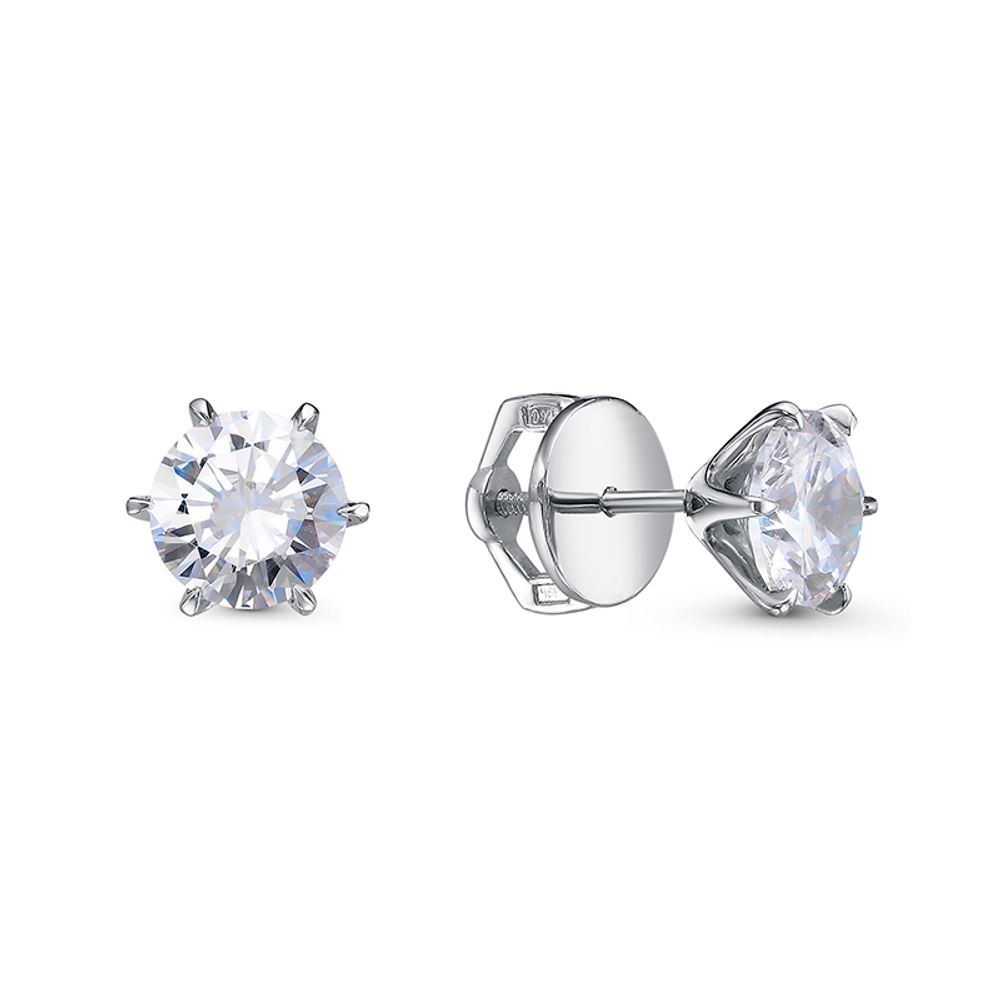 Серьги из серебра 925 пробы с Фианит