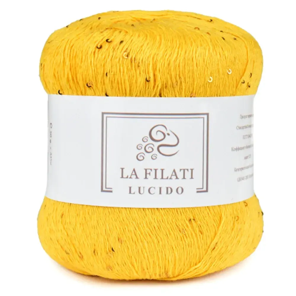 Пряжа Lucido, 100г, 445м, 90%хлопок, 10%микропайетки, (цена за 1 шт)