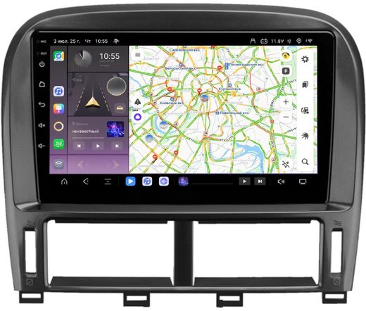 Магнитола для Lexus LS430, Toyota Celsior XF30 2000-2006 (ШГУ цветной) - Carmedia OL-9563-2 QLed, Android 13, TS20, CarPlay, SIM-слот