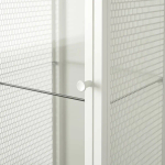 Шкаф со стеклянными дверцами - BAGGEBO IKEA/ БАГГЕБО ИКЕА, 116х34 см, белый