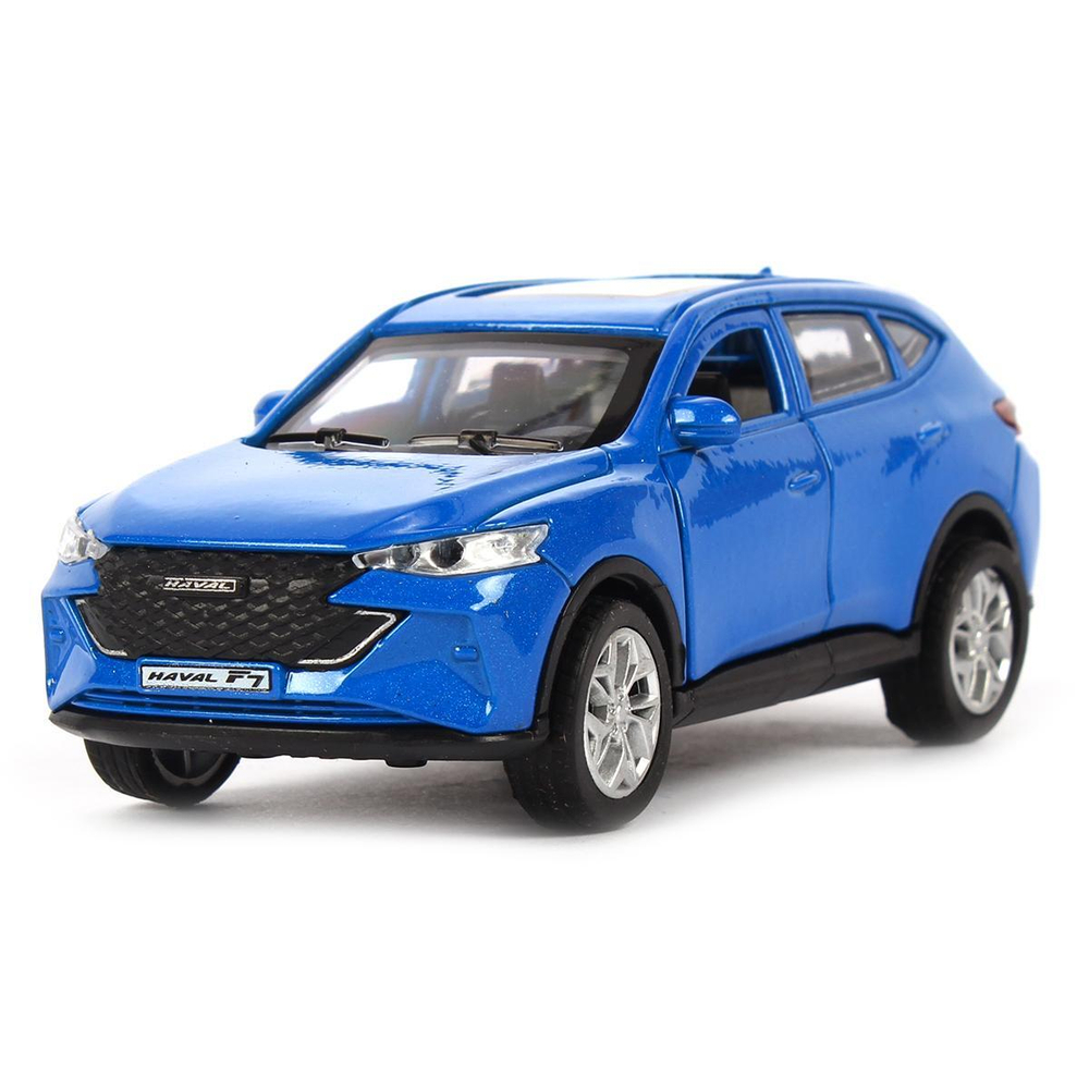 Модель ин. мет. "Haval F7" 12см, двери, багаж, синий, в коробка F7-12-BU (Технопарк)