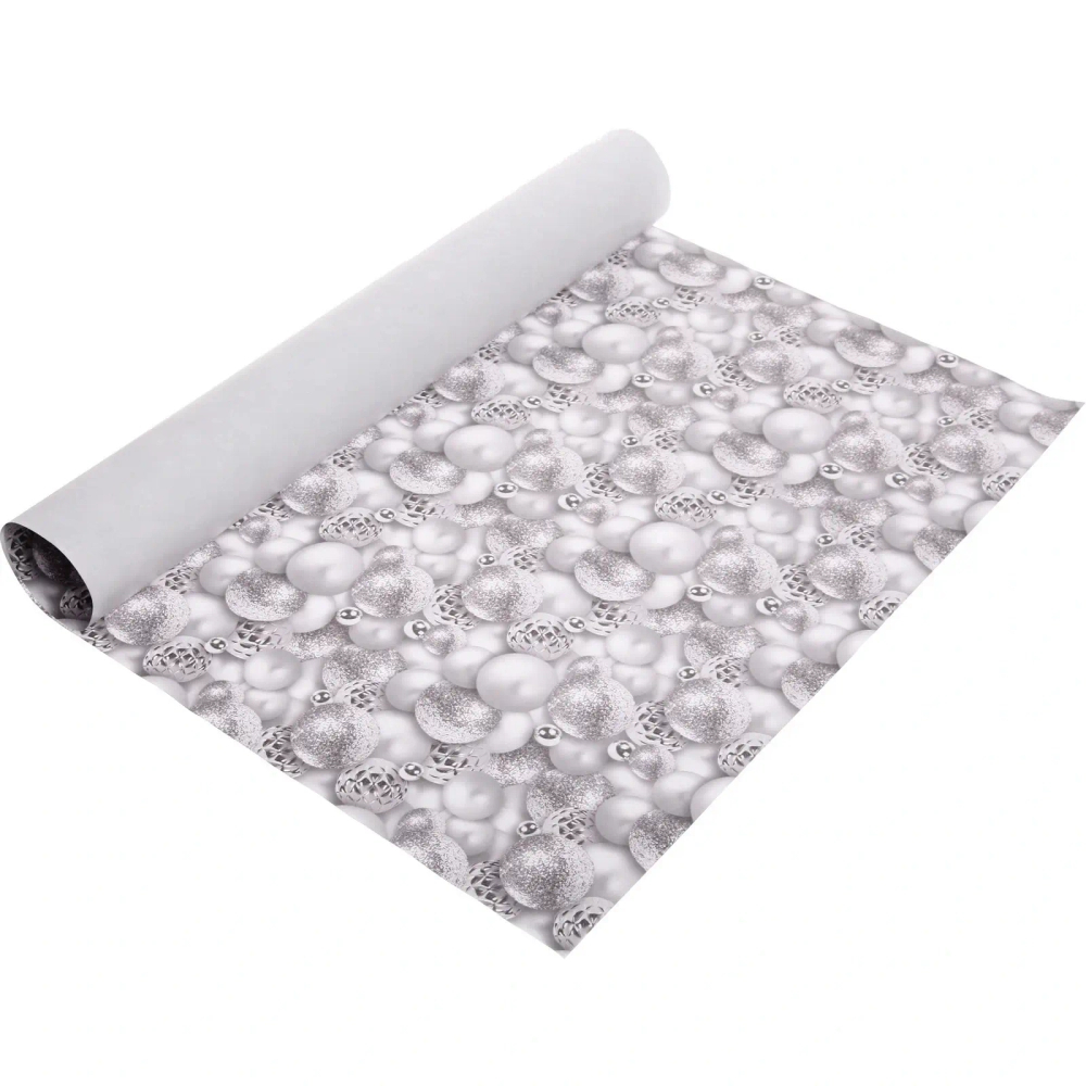 Бумага упаковочная 50х70 см «Волшебные шары», серебро (1 лист)