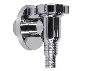 Клапан обратный, для стиральной машины, угловой, со штуцером, хром TeRma 10092