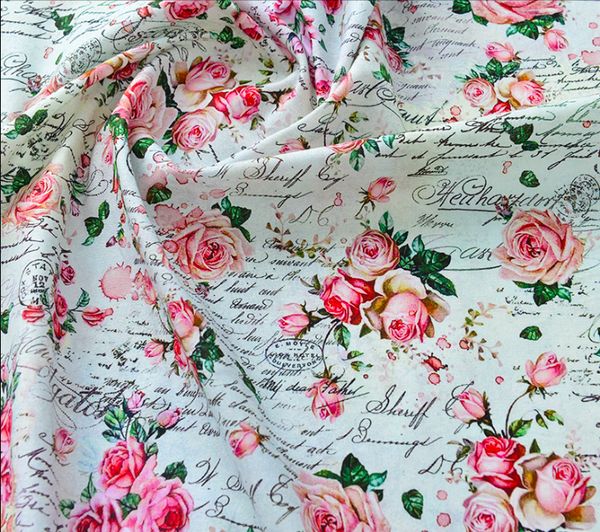 РОЗЫ ВИНТАЖ 100% Хлопок, ширина 110 см, 140 гр/кв.м 1