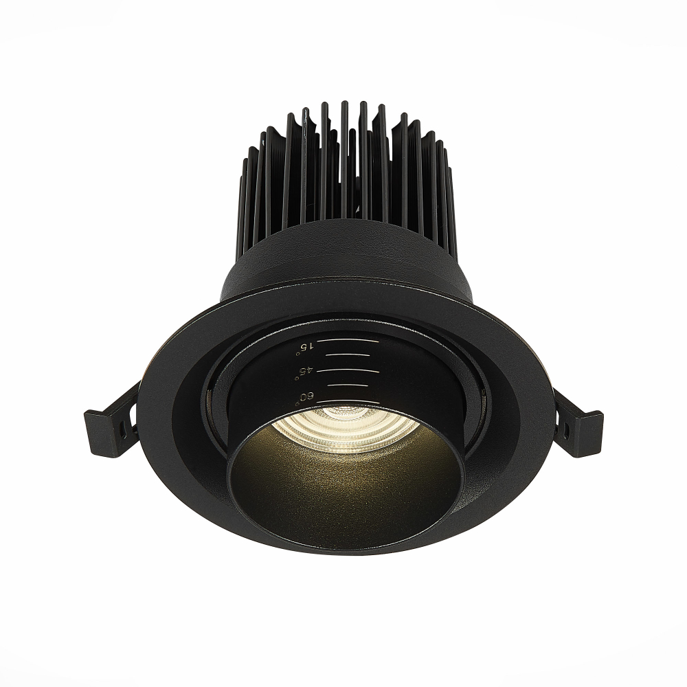 ST701.448.12 Св-к встр. Zoom Черный LED 1*12W 4000K 960Lm Ra90 15°-60° IP20 D115xH95 170-240V