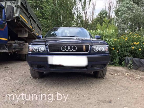 Передние фары ANGEL EYES BLACK для Audi 80 B4