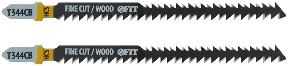 FIT Пилки по дереву для электролобзика 116/90 мм полотна двусторонние HCS шлифованные, набор 2 шт.