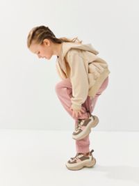 Кроссовки "Беж/Пудра" с двойной шнуровкой