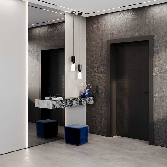 Датчик движения встраиваемый Voltum S70, (черный матовый) VLS070508